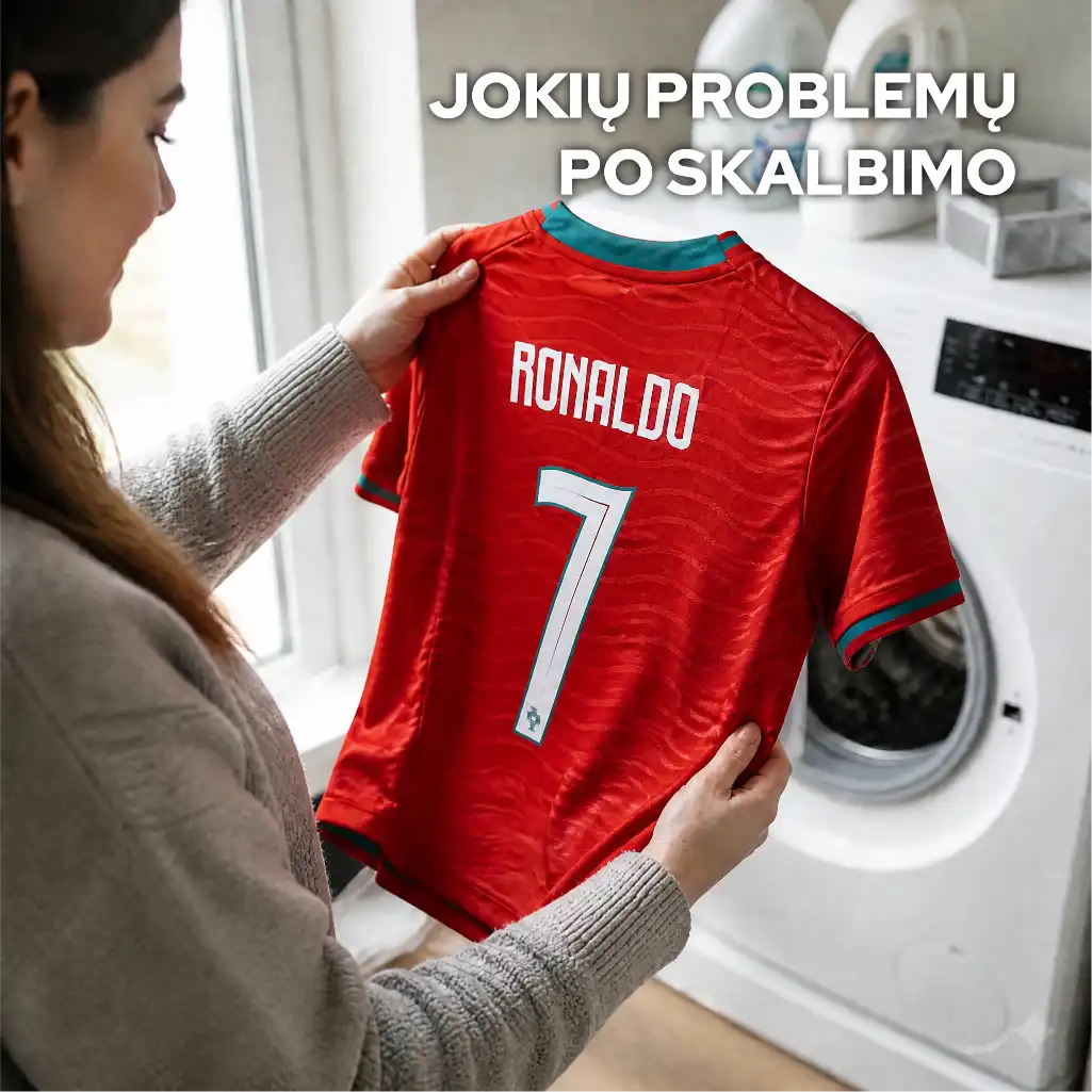 futbolo apranga vaikams skalbimas